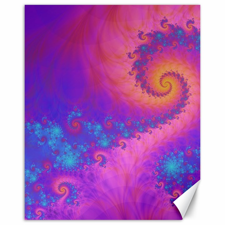 Fractal Art Artwork Magical Purple Canvas 16  x 20 