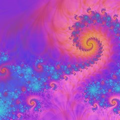 Fractal Art Artwork Magical Purple Play Mat (square) by Proyonanggan