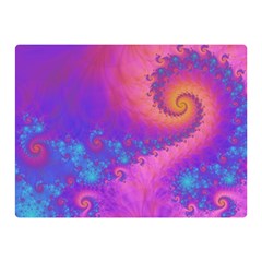 Fractal Art Artwork Magical Purple Two Sides Premium Plush Fleece Blanket (mini)