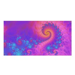 Fractal Art Artwork Magical Purple Satin Shawl 45  X 80  by Proyonanggan