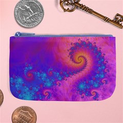 Fractal Art Artwork Magical Purple Large Coin Purse by Proyonanggan