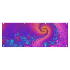 Fractal Art Artwork Magical Purple Banner And Sign 8  X 3  by Proyonanggan