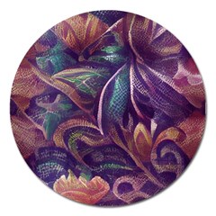 Abstract African Art Backdrop Magnet 5  (Round)