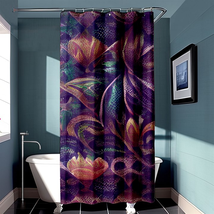 Abstract African Art Backdrop Shower Curtain 36  x 72  (Stall) 