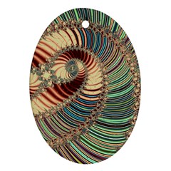 Fractal Strange Unknown Abstract Ornament (oval)