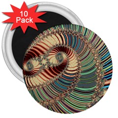 Fractal Strange Unknown Abstract 3  Magnets (10 Pack)  by Proyonanggan