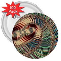 Fractal Strange Unknown Abstract 3  Buttons (100 Pack)  by Proyonanggan