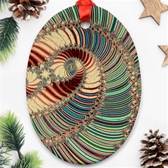 Fractal Strange Unknown Abstract Oval Ornament (two Sides) by Proyonanggan