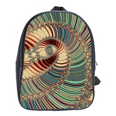 Fractal Strange Unknown Abstract School Bag (large) by Proyonanggan