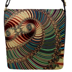 Fractal Strange Unknown Abstract Flap Closure Messenger Bag (s) by Proyonanggan