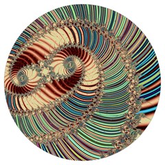 Fractal Strange Unknown Abstract Round Trivet by Proyonanggan