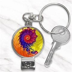 Fractal Spiral Bright Colors Nail Clippers Key Chain by Proyonanggan