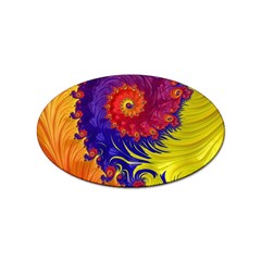 Fractal Spiral Bright Colors Sticker (oval) by Proyonanggan