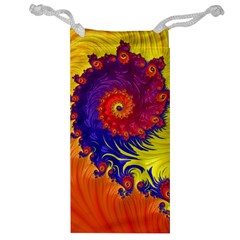 Fractal Spiral Bright Colors Jewelry Bag by Proyonanggan