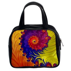 Fractal Spiral Bright Colors Classic Handbag (two Sides) by Proyonanggan