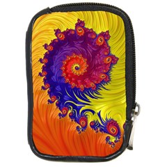 Fractal Spiral Bright Colors Compact Camera Leather Case by Proyonanggan