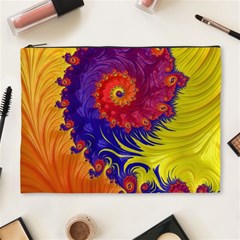 Fractal Spiral Bright Colors Cosmetic Bag (xl) by Proyonanggan