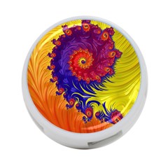 Fractal Spiral Bright Colors 4-port Usb Hub (two Sides) by Proyonanggan