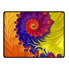 Fractal Spiral Bright Colors Two Sides Fleece Blanket (small) by Proyonanggan