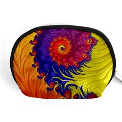 Fractal Spiral Bright Colors Accessory Pouch (medium) by Proyonanggan