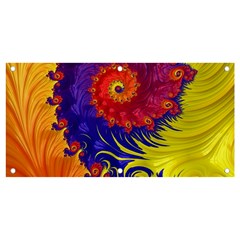 Fractal Spiral Bright Colors Banner And Sign 4  X 2  by Proyonanggan