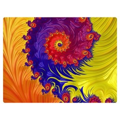 Fractal Spiral Bright Colors Premium Plush Fleece Blanket (extra Small) by Proyonanggan