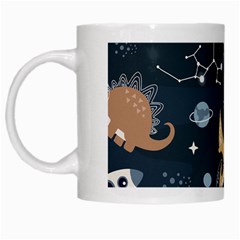 Space Theme Art Pattern Design Wallpaper White Mug by Proyonanggan