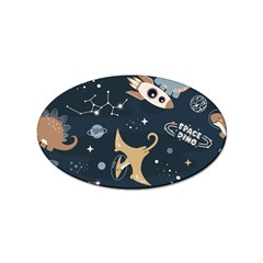 Space Theme Art Pattern Design Wallpaper Sticker (oval) by Proyonanggan