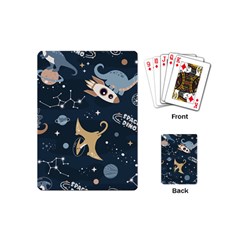 Space Theme Art Pattern Design Wallpaper Playing Cards Single Design (mini)