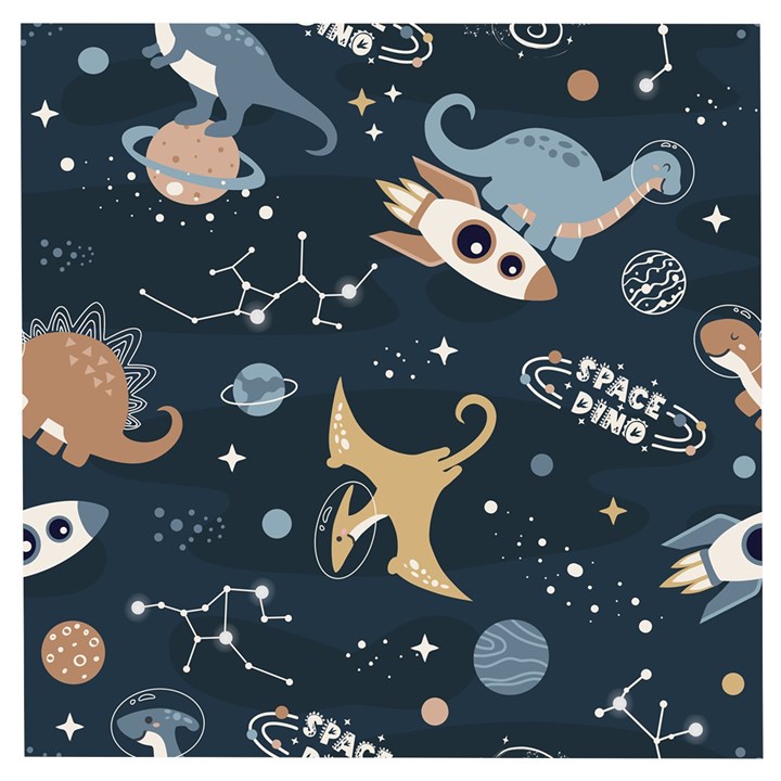 Space Theme Art Pattern Design Wallpaper Wooden Puzzle Square