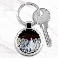 Abstract Painting Cold Temperature Snow Nature Key Chain (round) by Grandong