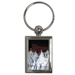 Abstract Painting Cold Temperature Snow Nature Key Chain (rectangle) by Grandong