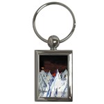 Abstract Painting Cold Temperature Snow Nature Key Chain (Rectangle) Front