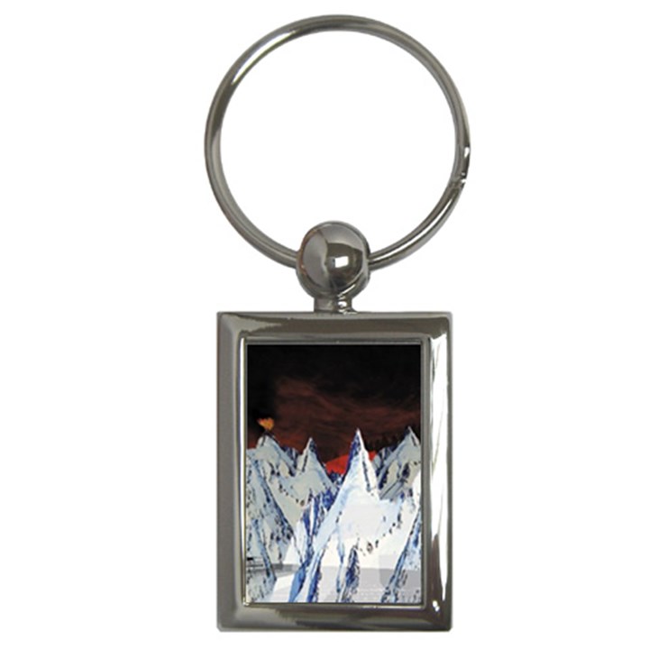 Abstract Painting Cold Temperature Snow Nature Key Chain (Rectangle)