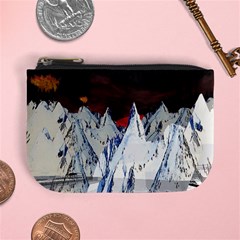 Abstract Painting Cold Temperature Snow Nature Mini Coin Purse