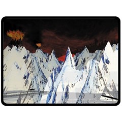 Abstract Painting Cold Temperature Snow Nature Fleece Blanket (large) by Grandong