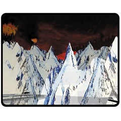 Abstract Painting Cold Temperature Snow Nature Fleece Blanket (medium) by Grandong