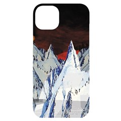 Abstract Painting Cold Temperature Snow Nature Iphone 14 Plus Black Uv Print Case by Grandong