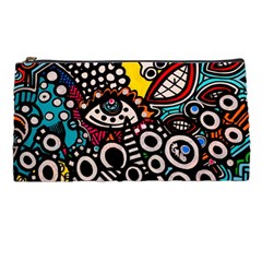 Multicolored Abstract Painting Colorful Pencil Case