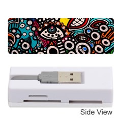 Multicolored Abstract Painting Colorful Memory Card Reader (Stick)