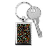 Multicolored Doodle Abstract Colorful Multi Colored Key Chain (Rectangle) Front