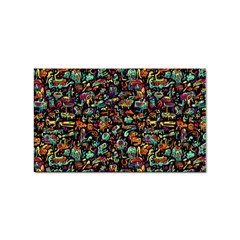 Multicolored Doodle Abstract Colorful Multi Colored Sticker Rectangular (10 pack)