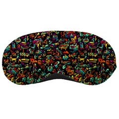 Multicolored Doodle Abstract Colorful Multi Colored Sleep Mask