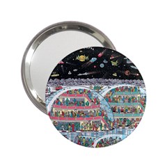 Abstract Painting Space Cartoon 2 25  Handbag Mirrors by Grandong