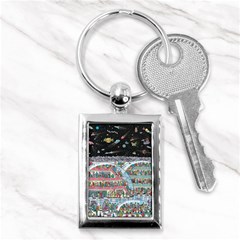 Abstract Painting Space Cartoon Key Chain (rectangle) by Grandong