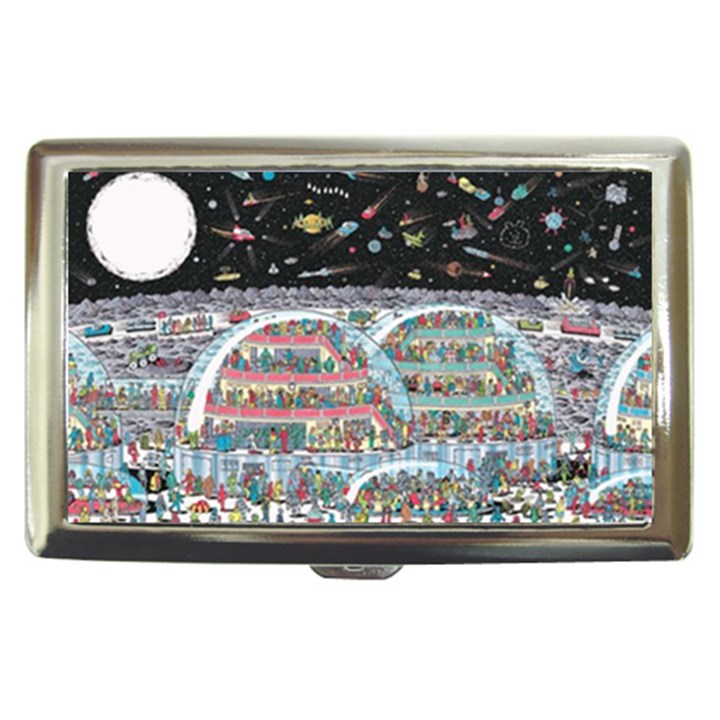 Abstract Painting Space Cartoon Cigarette Money Case