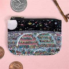 Abstract Painting Space Cartoon Mini Coin Purse by Grandong