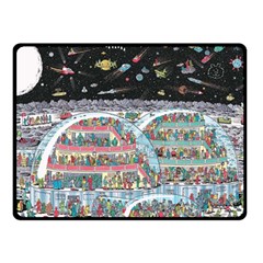 Abstract Painting Space Cartoon Fleece Blanket (small) by Grandong