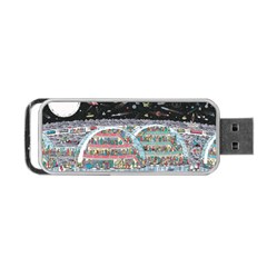 Abstract Painting Space Cartoon Portable Usb Flash (two Sides) by Grandong