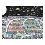 Abstract Painting Space Cartoon Two Sides Premium Plush Fleece Blanket (Large) 80 x60  Blanket Front